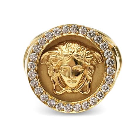 versace gold ring 18k